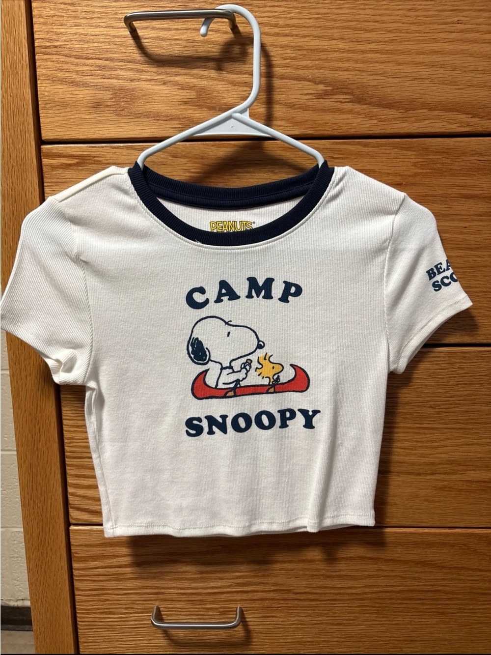 Peanuts Camp Snoopy White Graphic Tee
